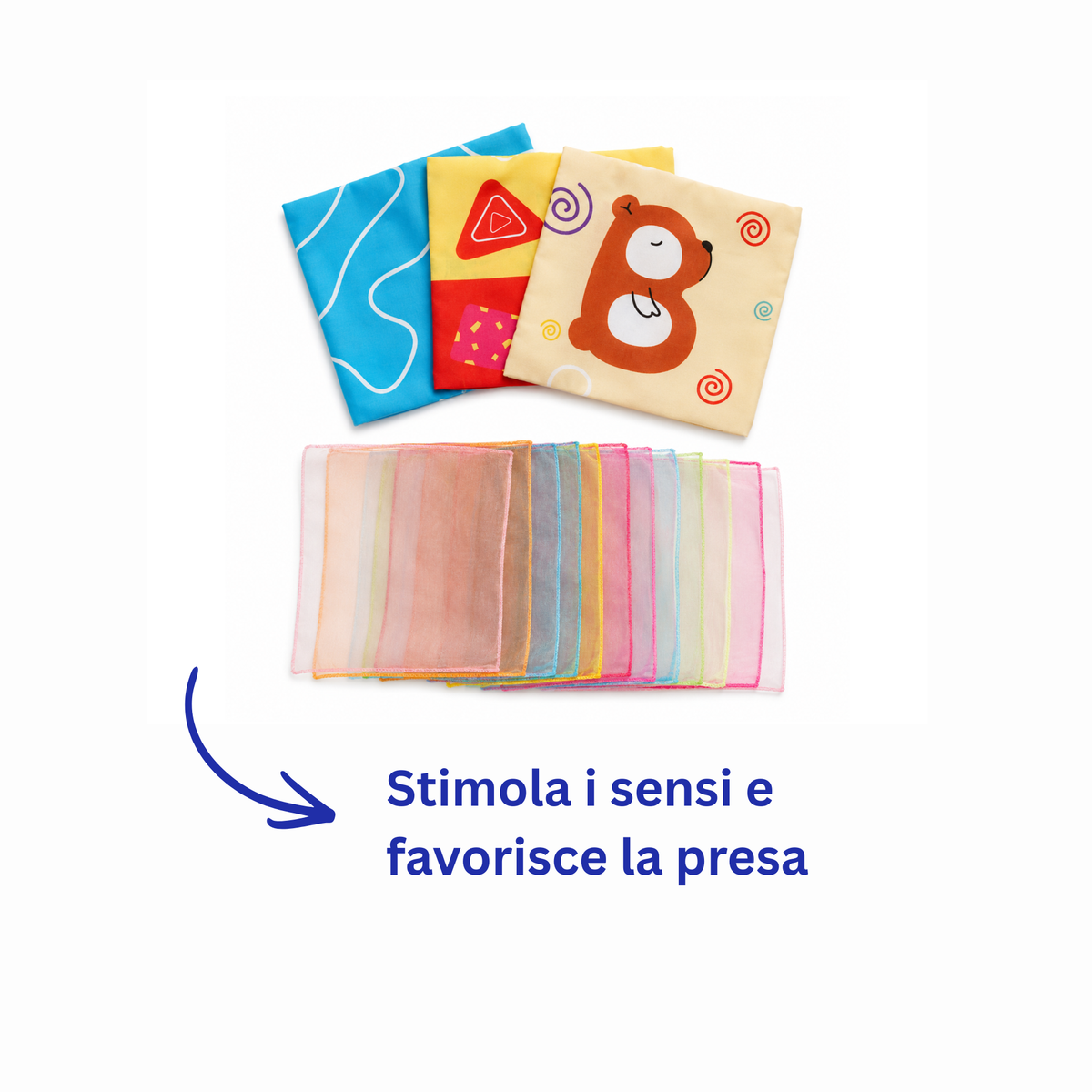 Foulard Sensoriali & 3 Tessuti Fruscianti