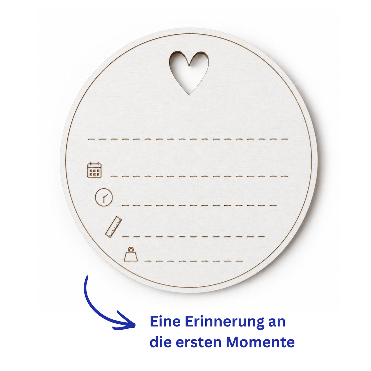 Geburtsschild aus Holz | Hallo Welt