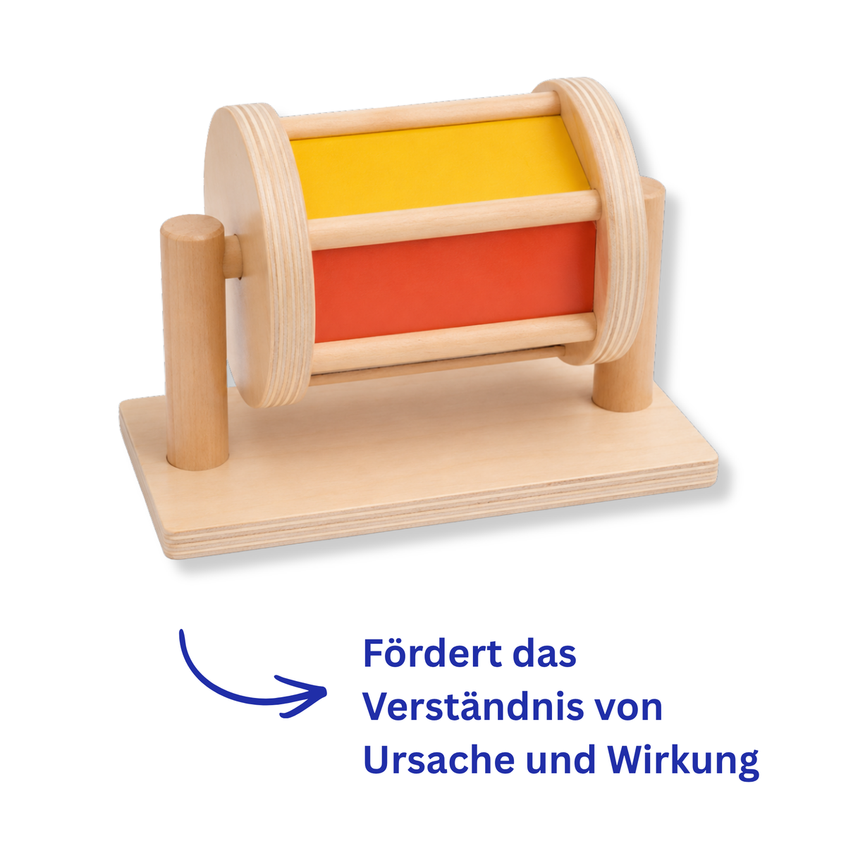 Holz-Drehscheibe für Ursache und Wirkung