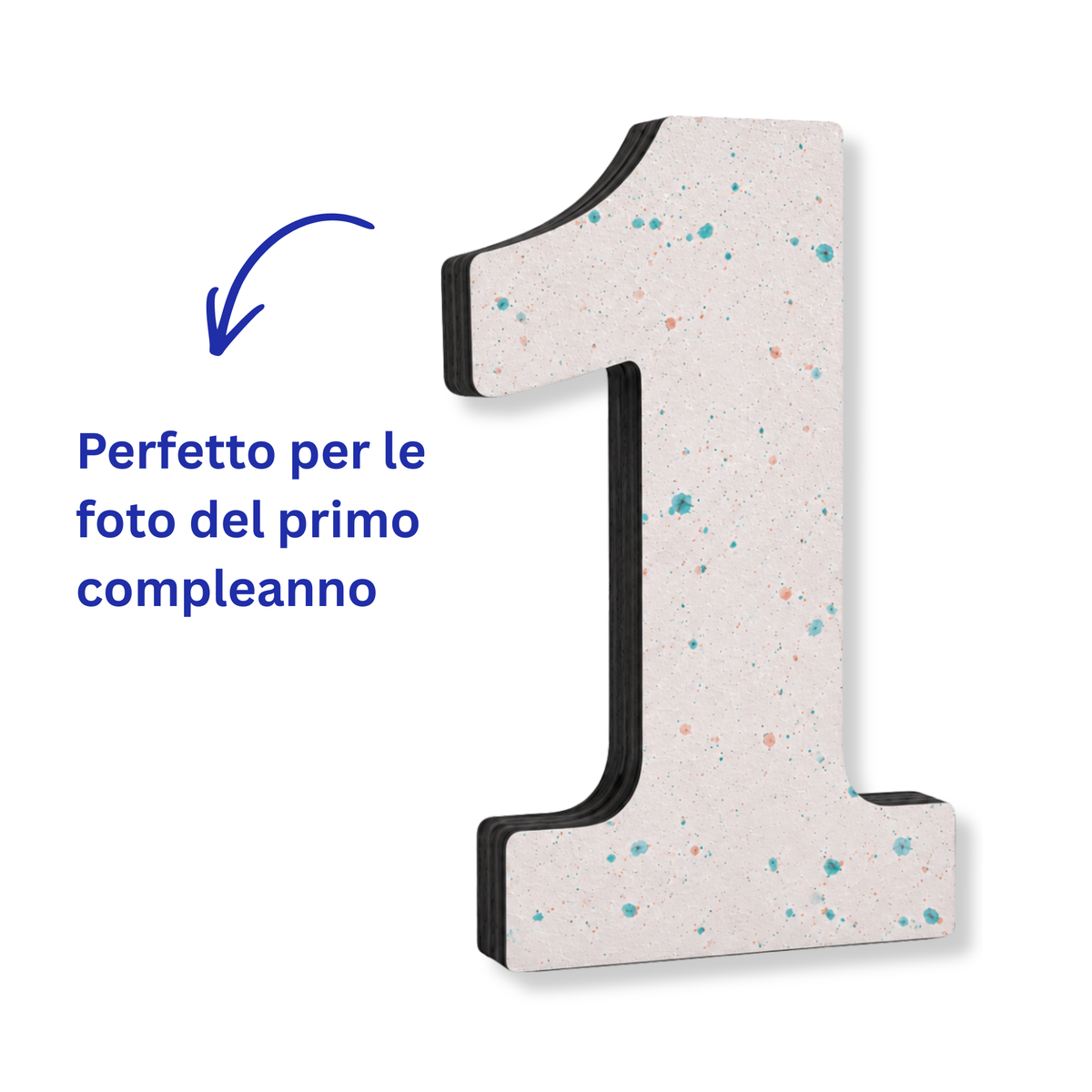 Numero 1 in legno per il primo compleanno