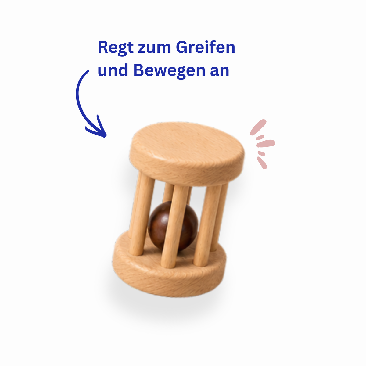 Holz-Rasselwalze