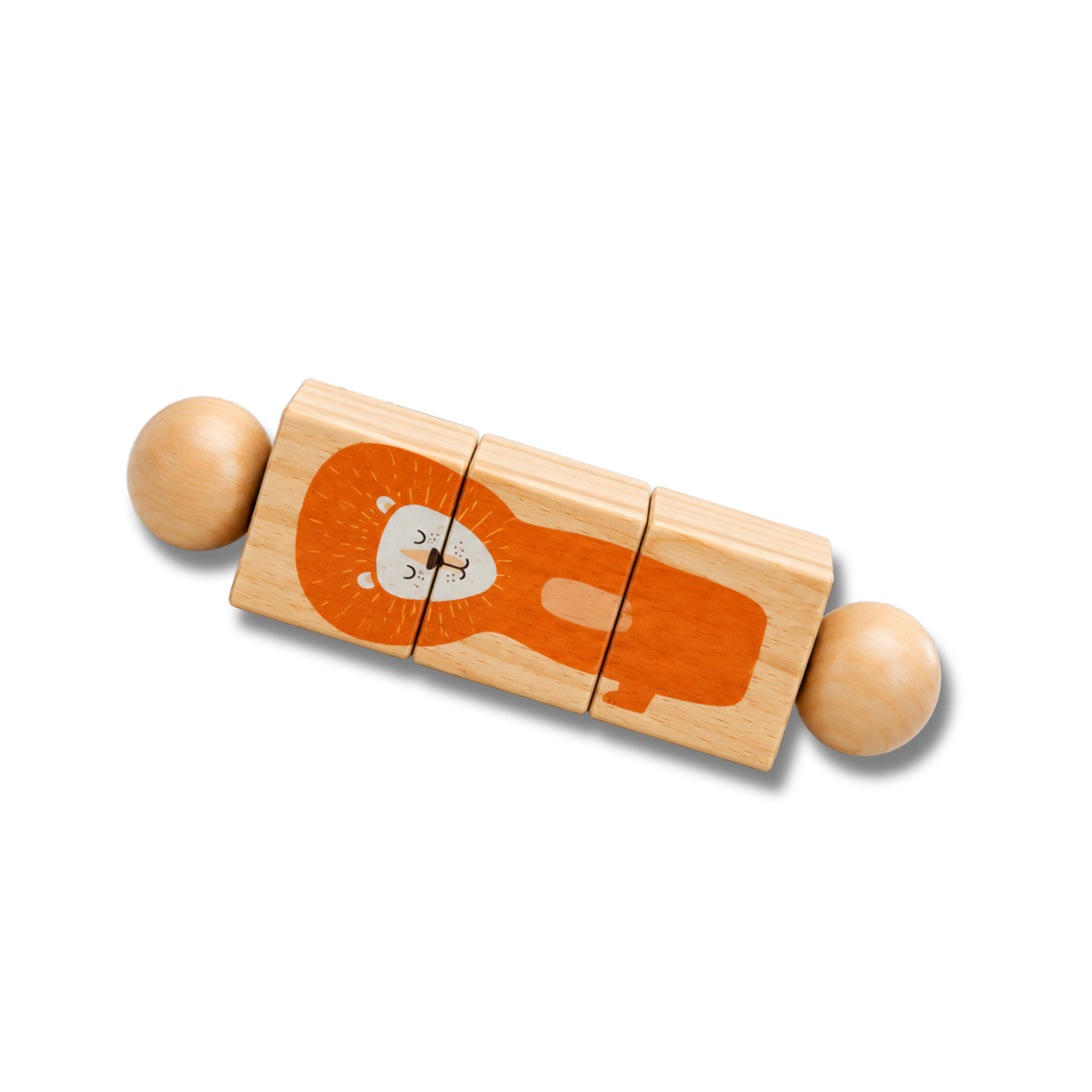 Holz-Drehpuzzle mit Tieren