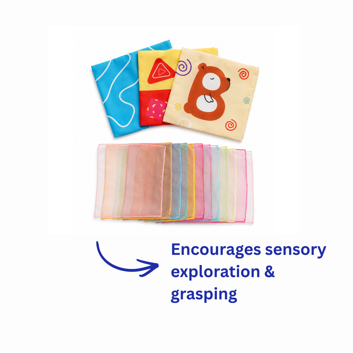 Sensory Scarves & 3 Crinkle Cloths