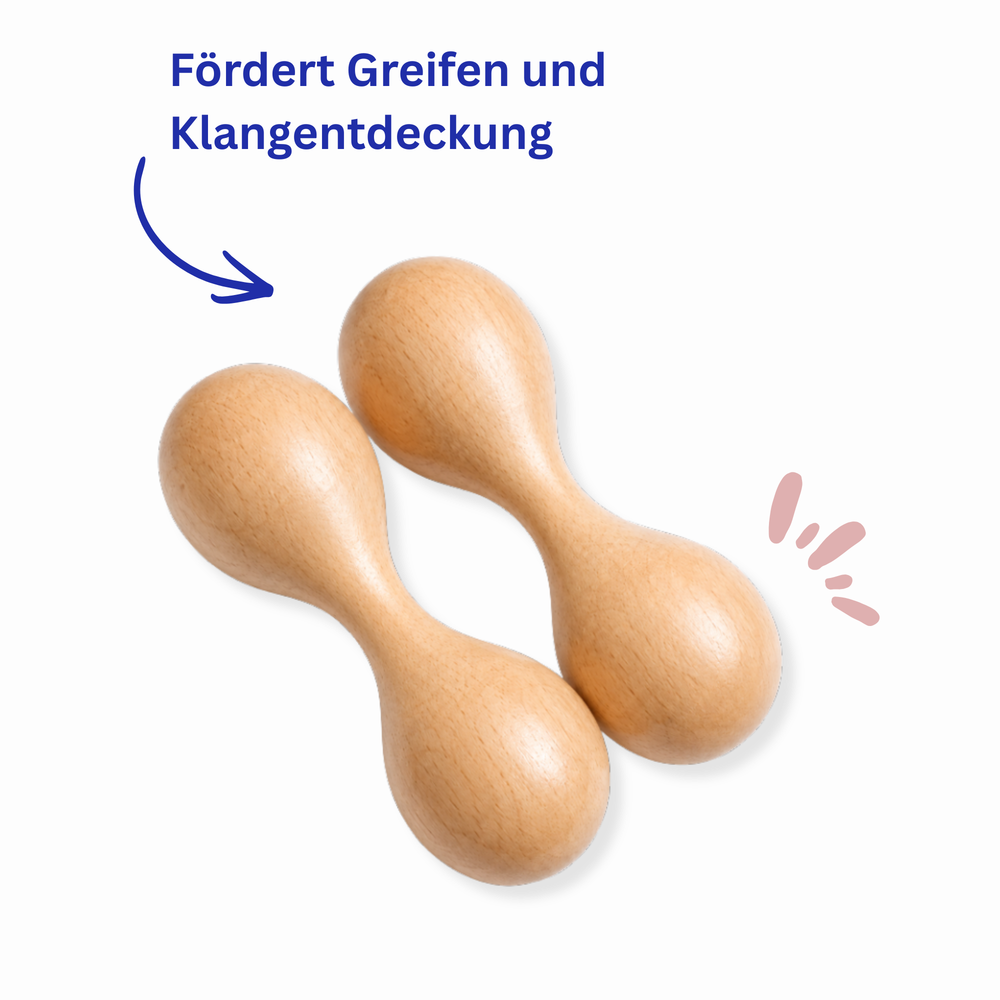 Rassel und Entdecke Holzrassel