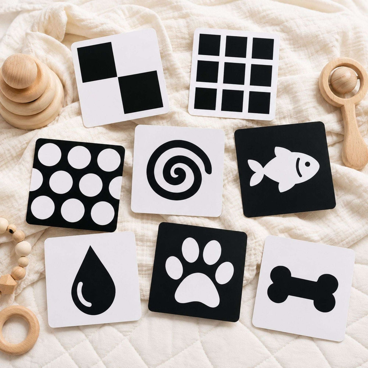 High Contrast Baby Cards | 0–2 Months