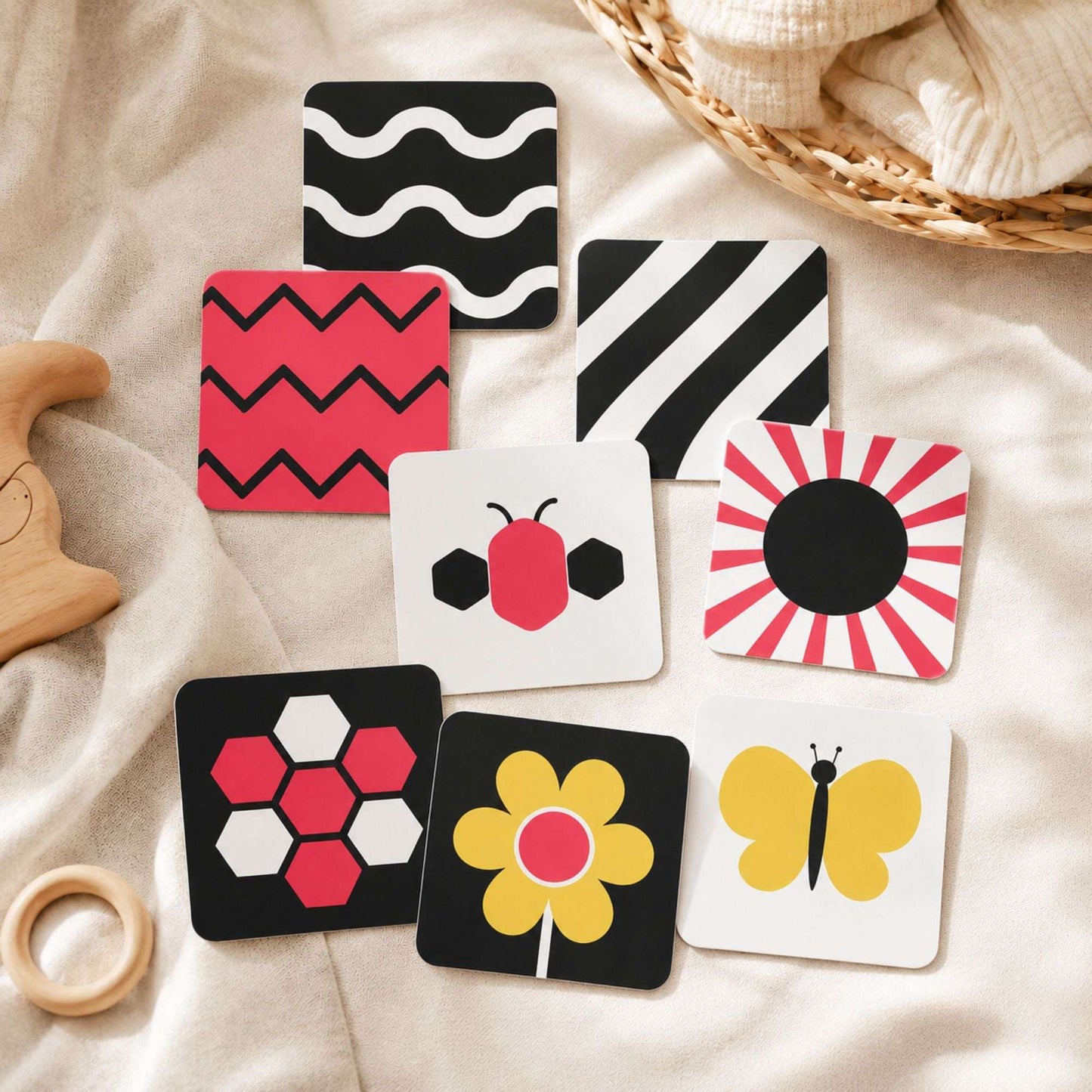 High Contrast Baby Cards | 3–4 Months