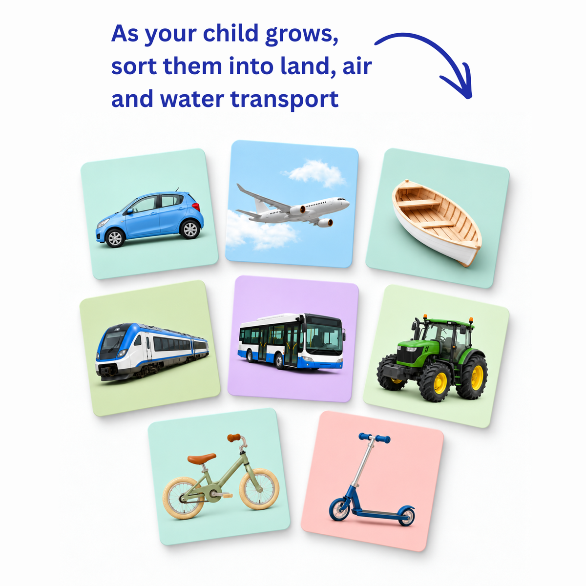 Realistic Vehicle Learning Cards